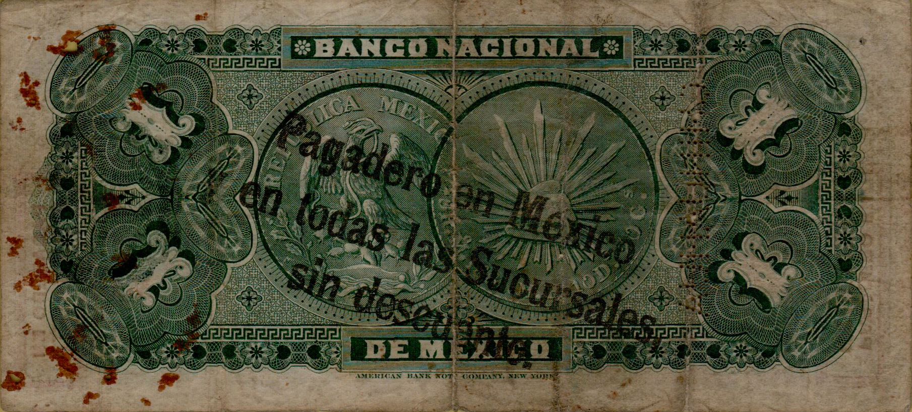 Mexico 1 1889 VF PS-225/d